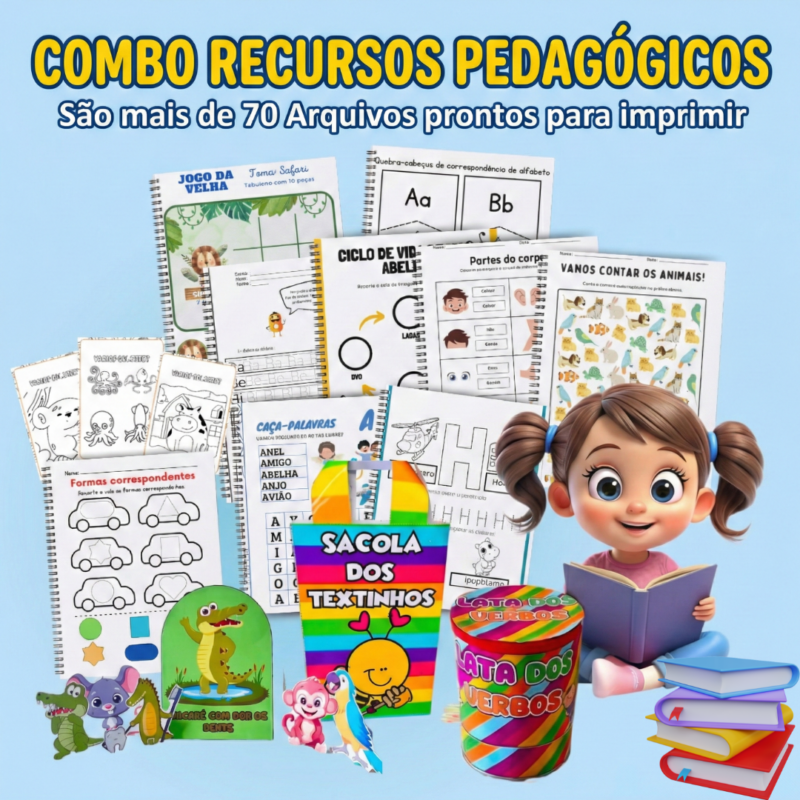 COMBO RECURSOS PEDAGÓGICOS - ALFABETIZAÇÃO E ANOS INICIAIS