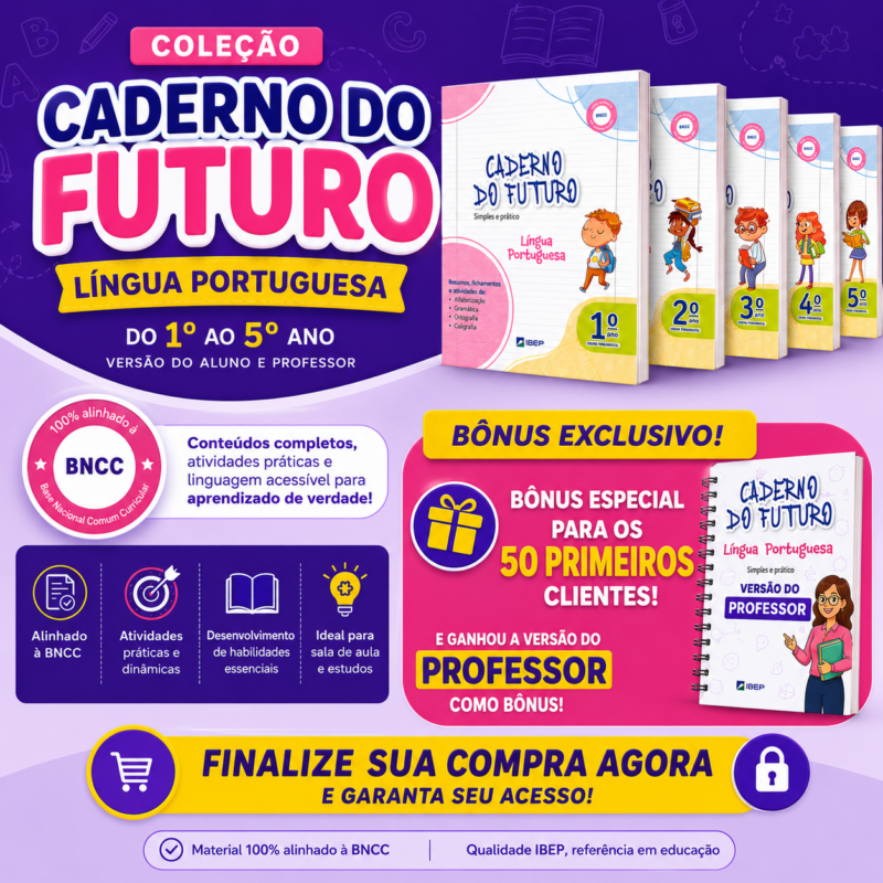COLEÇÃO CADERNO DO FUTURO - LÍNGUA PORTUGESA 1º AO 5º ANO VERSÃO DO ALUNO E PROFESSOR - BNCC